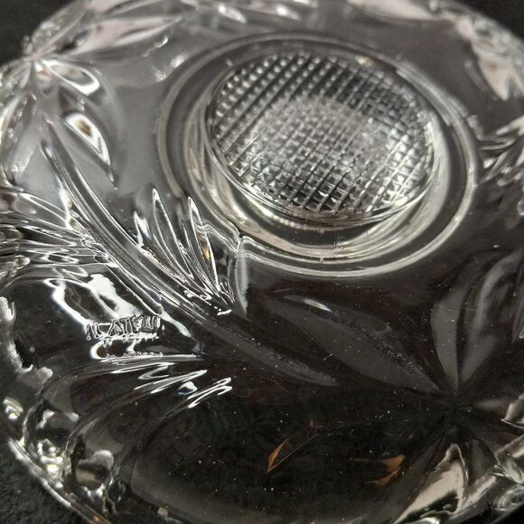 Vintage Scalloped Edge Floral design Glass Italy Candle Holders Cottagecore - Picture 5 of 8